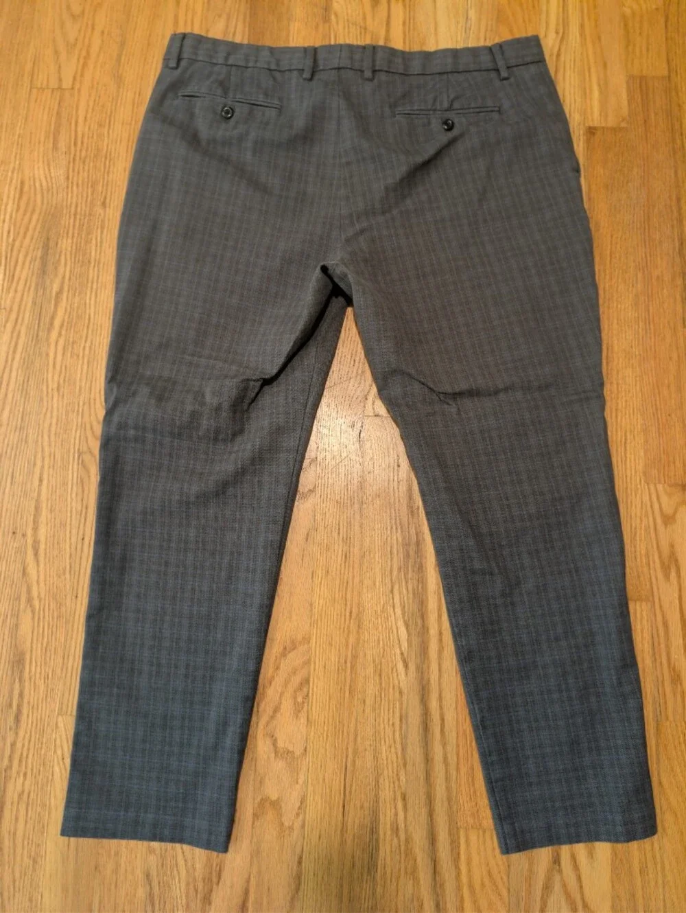 Banana Republic Men's Gray Plaid Dress Pants